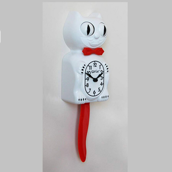 Urban Outfitters Candy Cane Red Kit-Cat Clock - Picture 2 of 3